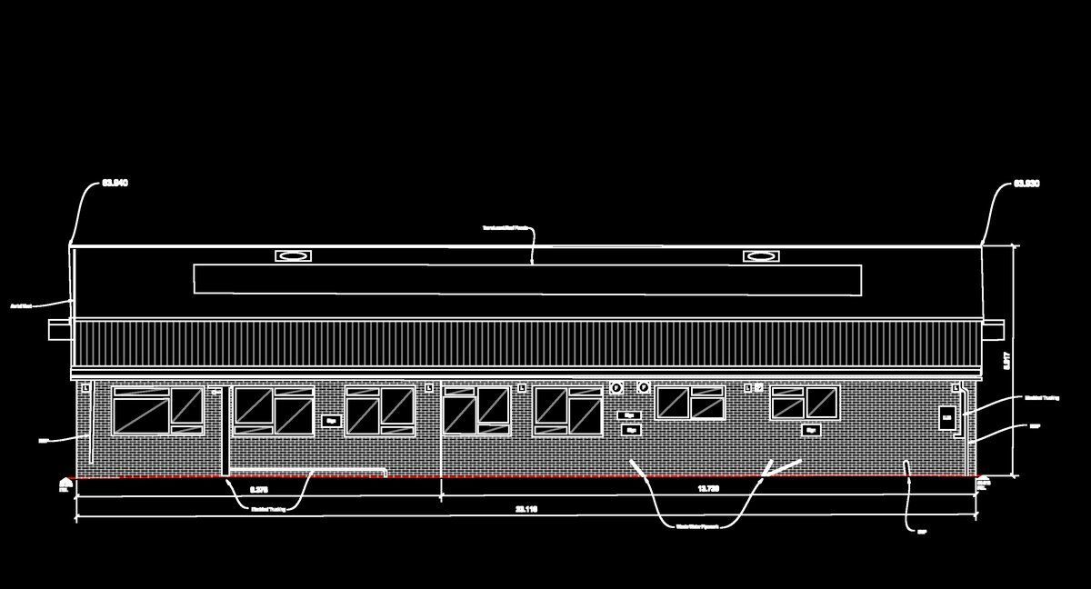 West elevation of the same depot